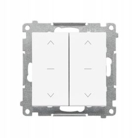 Dvojni slepi gumb Bela mat Simon 55