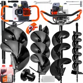   Bencinski vrtalni stroj Wuber WR-GD-520 3800 W / 5,2 KM + 3 svedri 10/20/30 cm