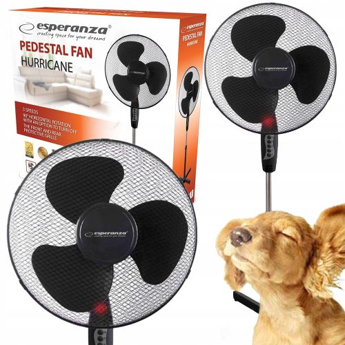 Talni ventilator Esperanza HURRICANE črn
