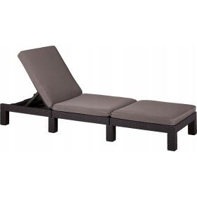   Ležalnik Keter Daytona za vrt, iz umetnega ratana, barva bež in rjava