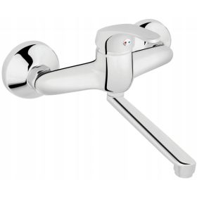 Kromirana stenska armatura za umivalnik Ferro Basic