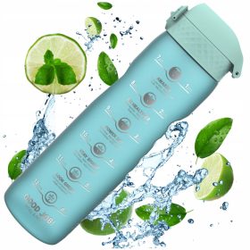   ION8 motivacijska steklenica za pitje vode 1100 ml odtenki modre