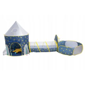 Namiot za otroke AGA4Kids z modrim plezalnim tunelom