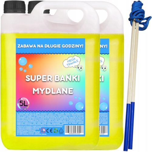 Lider Mega Tekočina za Mavrične Milne Mehurčke 2x5 L + Palčke