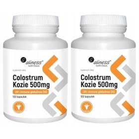   Kozje kolostrum Aliness 28% IG 500 mg - Dopolnilo za krepitev imunosti, 200 kapsul