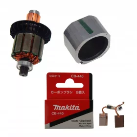    Makita rotor za DDF482D + stator + ščetke CB440 619583-5 632J70-7