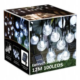 LUCI DA GIARDINO SOLARI GIRLANDA 100 LED 12M