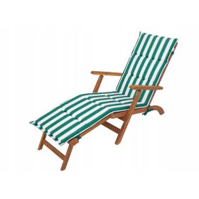 Vzglavnik za ležalnik na plaži z zelenimi pasovi 182x42 cm