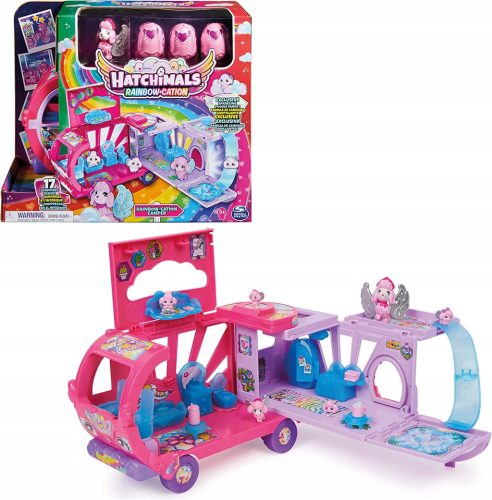 Hatchimals Rainbow-Cation Avtodom z figurami, 3 jajčka