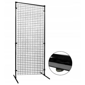 STOJALO ZA PARAVAN Z MREŽO SHOP 200x80 CM ČRNO