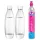  SodaStream Set 2 steklenic z varovalkami bela + valj