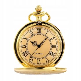 Elegantna zlata žepna ura s številčnico