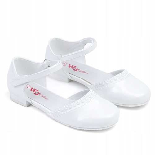Dekliški obhajilni čevlji z usnjeno podlogo, lahki in elegantni Wojtyłko 5B23712B, velikost 35, beli