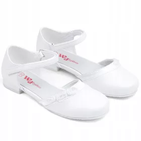 Dekliški obhajilni čevlji Bela Skora VELCRO 33