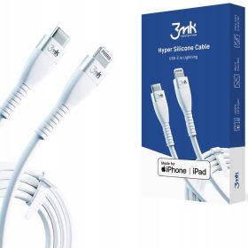 3mk USB-C na Lightning 20W Hyper Silicone kabel 1m bel