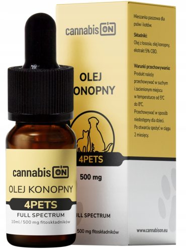 CannabisOn 4Pets Full Spectrum konopljino olje 500 mg 10 ml