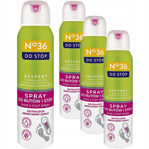 Slovenian Name: No.36 Zaščitni sprej za noge in čevlje 150 ml x 4 kosi

SEO-Optimized Description: No.36 Zaščitni sprej za noge in čevlje v pakiranju po 150 ml x 4 kosi je izdelan z uporabo kompleksa 