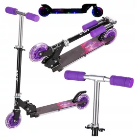 Nils Extreme HD025 svetleči skiro vijoličen 2 kolesi