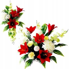   Osrednji deli cvetličnega aranžmaja za pokopališče, večbarvni, 2 kos