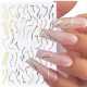 ZLATE NAIL STICKERS GOLD CRACKS STRIPES
