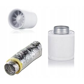 Ventilacijski komplet za growbox 125 mm s tiho delovanjem