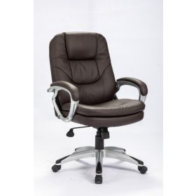  Ergonomski pisarniški stol iz rjavega umetnega usnja za udobno delo in maksimalno podporo med dolgimi urami sedenja. Primeren tako za pisarne kot tudi za uporabo pri računalniku. Ta vrteči se stol bo 