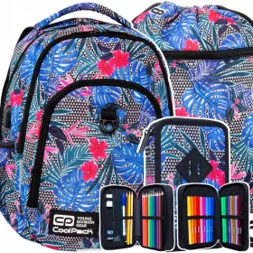   CoolPack večprekatni šolski nahrbtnik črn, Shades of blue, Shades of pink 27 l