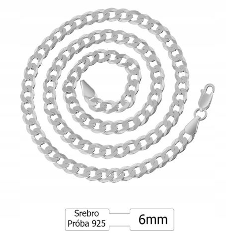 Moška srebrna verižica splet Pancerka 60 cm 6 mm