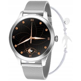 Srebrna pametna ura Maxcom FW42 Silver + zapestnica