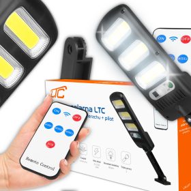   Močna solarna svetilka LTC 24W 1800 lm s senzorjem gibanja in daljinskim upravljalnikom