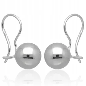  Srebrni kroglični uhani 10mm pr.925