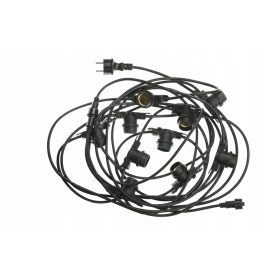 GIRLANDA ZA VRT 11m 10xE27 IP44 črna SMD LEDline®