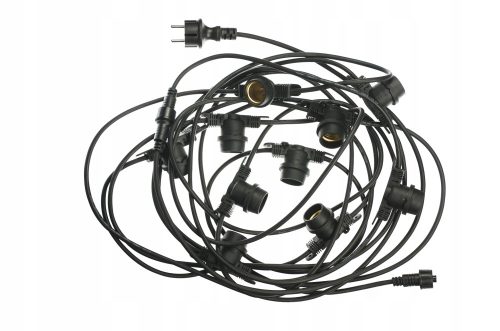 GIRLANDA ZA VRT 11m 10xE27 IP44 črna SMD LEDline®