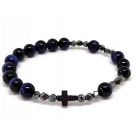  Zapestnica s kamnom ROŽNI VENEC TIGROVO OKO k0347