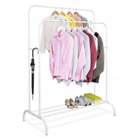 Beli stoječi obešalnik za oblačila in čevlje Gockowiak