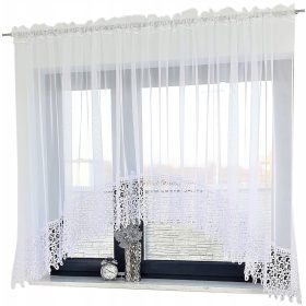   Elegantna Zavesa z Gipuro 300 x 120 cm - Visokokakovostna bela zavesa iz voile in gipure, ki bo dodala eleganco in šarm vsakemu prostoru. Zavesa je primerna za viseče na palici za zavese ali na kljuki