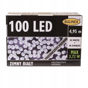   Lučke za novoletno jelko Bulinex LED 100 4,95 m, hladno bela