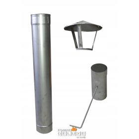 Strešni set za krušno peč 1m cev s blažilno streho