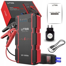   JUMP STARTER ZA AVTO 12V 1000A POWER BANK Z INTELIGENTNIMI KABLI LED ZASLON