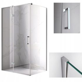 Krom tuš kabina s krilnimi vrati 120 x 80 cm
