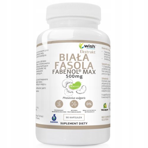 Ekstrakt Bele Fižole Fabenol Max 500mg - Naravna Podpora za Uravnavanje Krvnega Sladkorja, 90 Kapsul