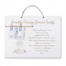   Darilo za prvo obhajilo! Čudovito darilo za prvo obhajilo, tablica z denarjem in modlitvijo 

Ta čudovit in edinstven izdelek je popolno darilo za prvo obhajilo. Vključuje tablico z denarjem in okvir 