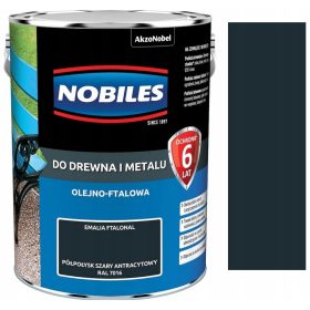   Ftalonal emajl za les in kovino Nobiles Phtalonal 5 l antracitno siva