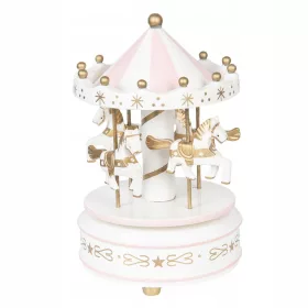 Glasbena škatla Vrtiljak s konji Pink Clayre &