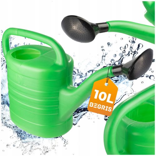 Zalivalka za vrt s cedilom 10 l, plastika, zelene barve