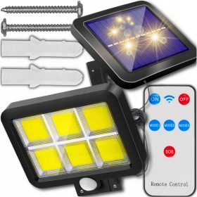 Sončna svetilka z gibljivim senzorjem gibanja 120 W 6000 lm