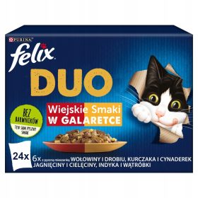   Felix Duo Mokra Hrana za Mačke s Kmečkimi Okusi 2,04 kg (24 x 85 g)