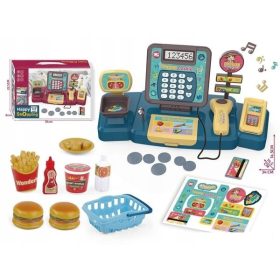   Trgovinska blagajna za otroke s kalkulatorjem, čitalnikom in tehtnico za pristno nakupovalno izkušnjo. Ta interaktivna igrača ne le zagotavlja zabave, ampak tudi spodbuja učenje matematike, uporabe de