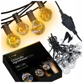   LED Girlanda z barvnimi lučmi 1170 cm IP44 - Razsvetljujte svoj vrt na edinstven in eleganten način s to čudovito girlando LED luči. Sestavljena je iz 30 LED luči, ki omogočajo energijsko učinkovito o