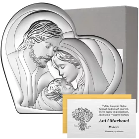  Slika svete družine v srcu z gravuro